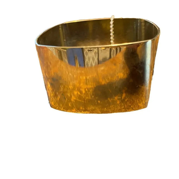 NWT M. Haskell Gold Rounded Square Bangle Bracelet - Picture 1 of 4